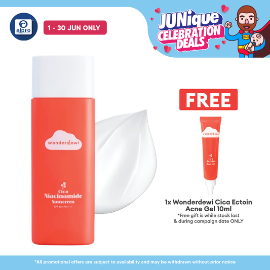 WonderDewi Cica Niacinamide Sunscreen 50mL | Defence & Replenish Skin Hydration WonderDewi