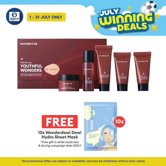 WonderLab BEL-AEK Ageless Travel Kit Packed Set 5s | Quick Skin Care On The Go WONDERLAB