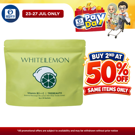 WHITELEMON Vitamin B3 + C and TREBEAUT® 3g ×30s| Botanical Beverage Mix Lemon with White Tomato Extract WHITELEMON