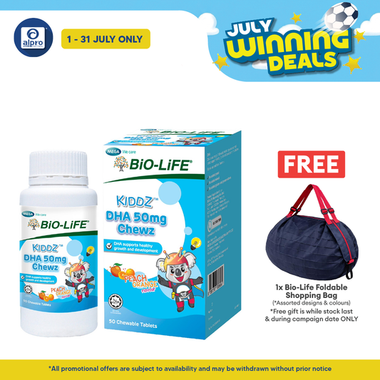 Bio-Life Kiddz DHA Chewz 50s | Supports Healthy Growth & Development Bio-life