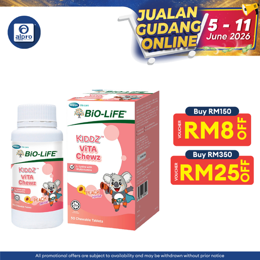 BiO-LiFE Kiddz ViTA Chewz 50s | Support Daily Nutritional Requirement for Growing Kids Bio-life
