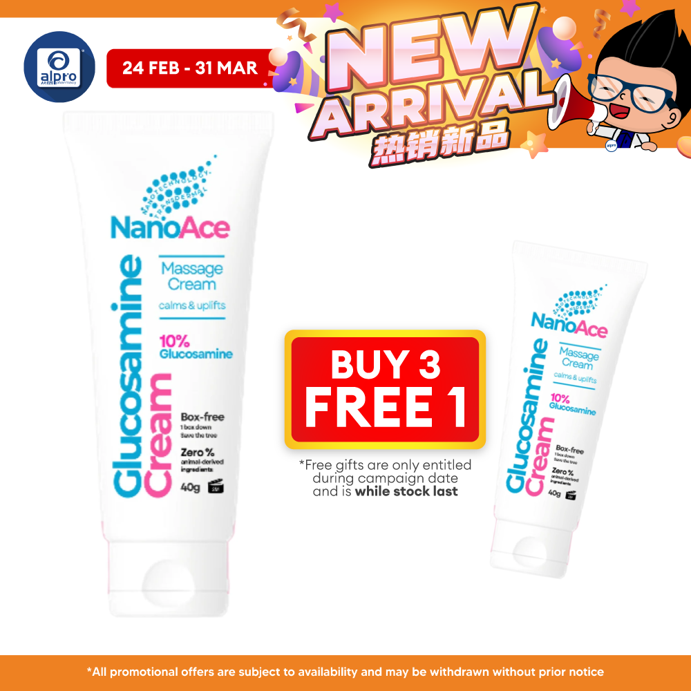 Nanoace Glucosamine Cream 40g | Support Joint Comfort & Movement Nanoace