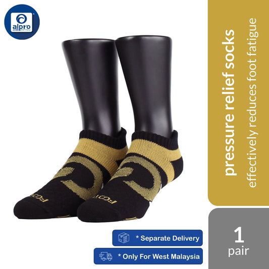 FOOTER T100 – Black – Zensox Series 360° Anti-Bacterial Pressure Relief Socks | Effectively Reduces Foot Fatigue FOOTER
