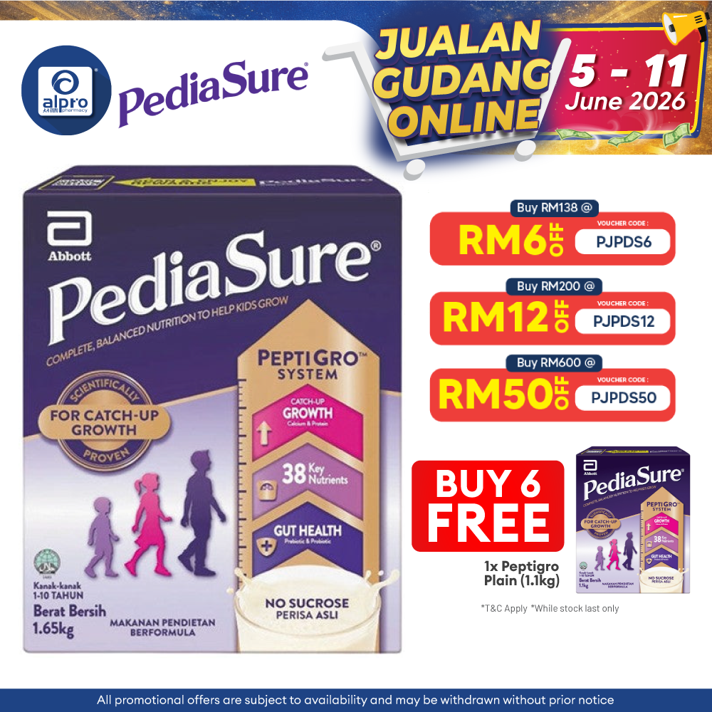 Abbott PediaSure PeptiGro Plain 1.65kg | Complete Nutrition for Growing Childre Pediasure