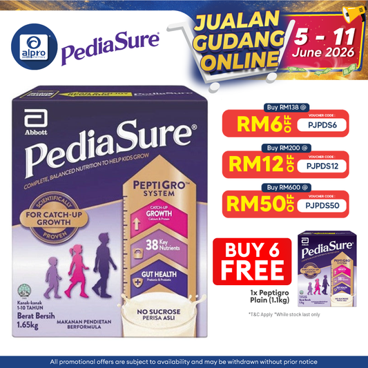 Abbott PediaSure PeptiGro Plain 1.65kg | Complete Nutrition for Growing Childre Pediasure
