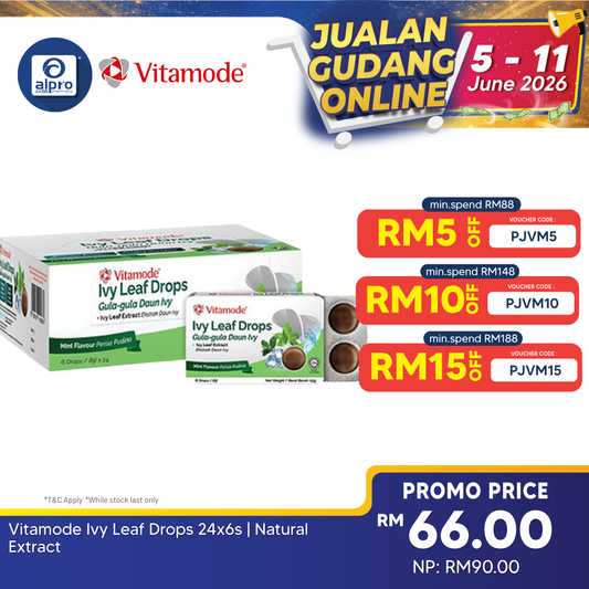 Vitamode Ivy Leaf Drops 24x6s | Natural Extract Vitamode