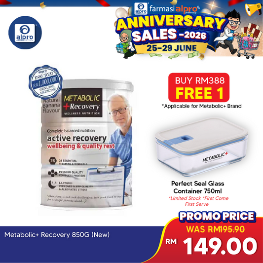 Metabolic+ Recovery 850g | Wellbeing & Quality Rest Metabolic