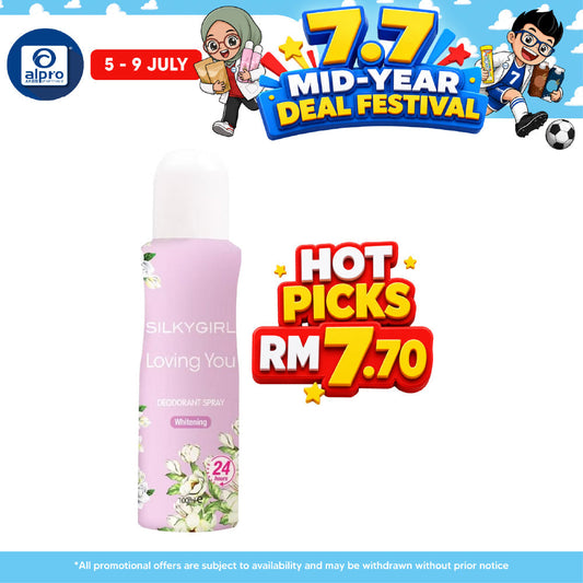 SILKYGIRL Deodorant Spray Loving You 100mL | Floral Fruity Apple Scent SILKYGIRL