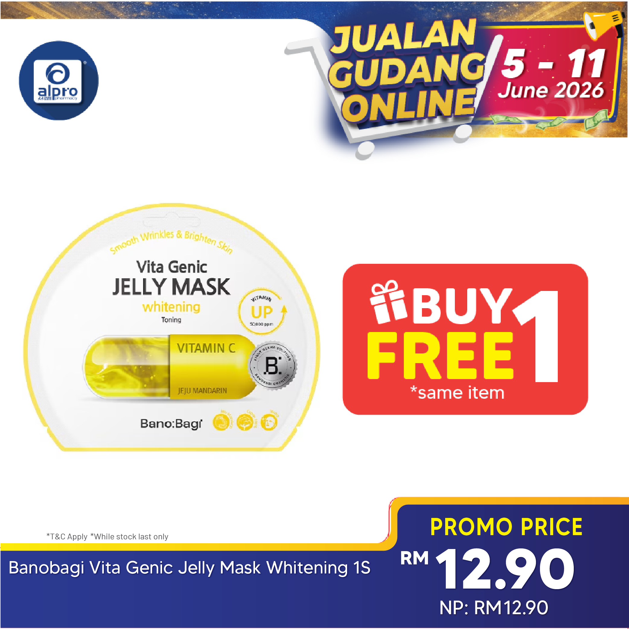 Banobagi Vita Genic Jelly Mask Whitening 1s | Whitening Banobagi