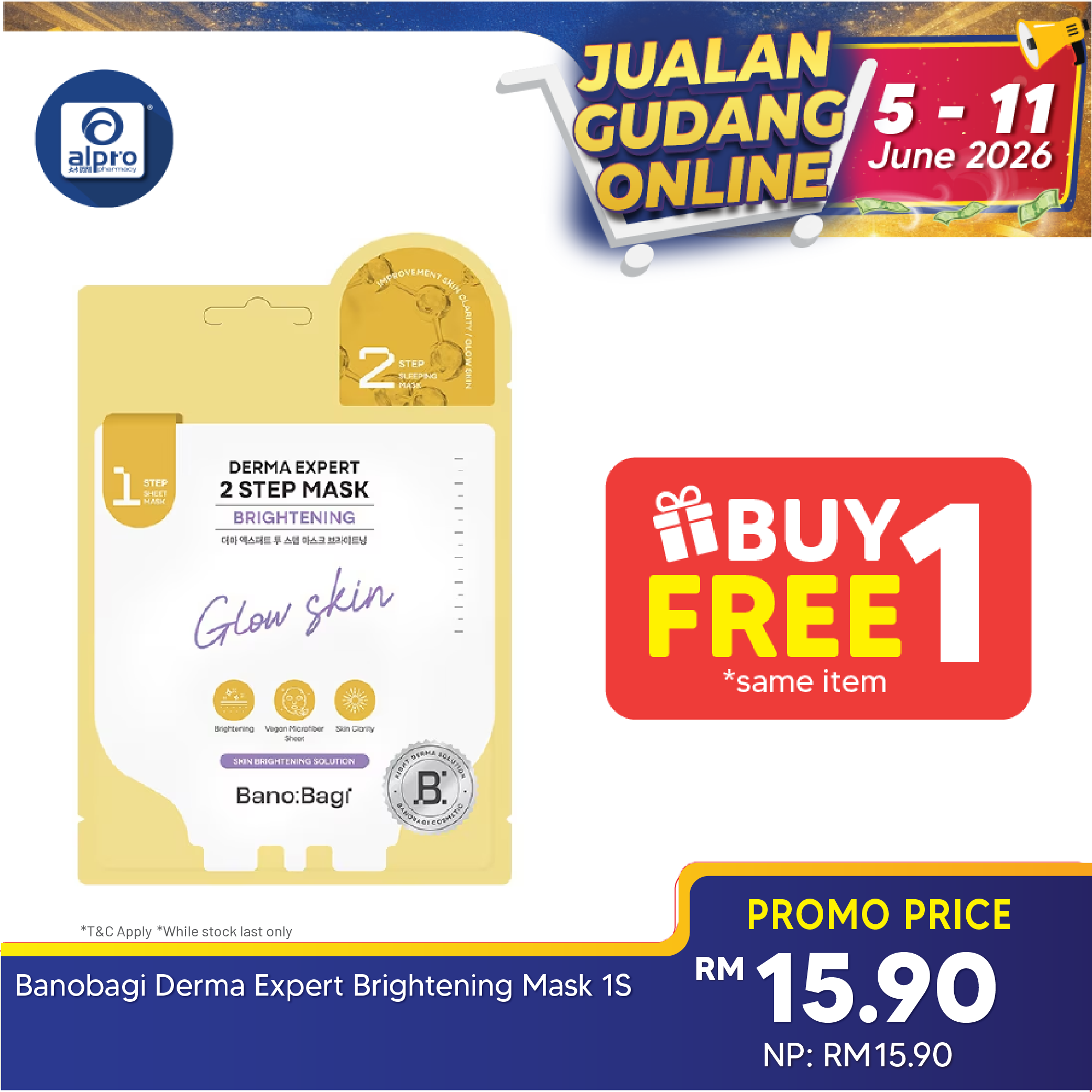 Banobagi Derma Expert Mask 1s (Acne Care/Moisturizing/Brightening/Pore Care/Firming) Banobagi