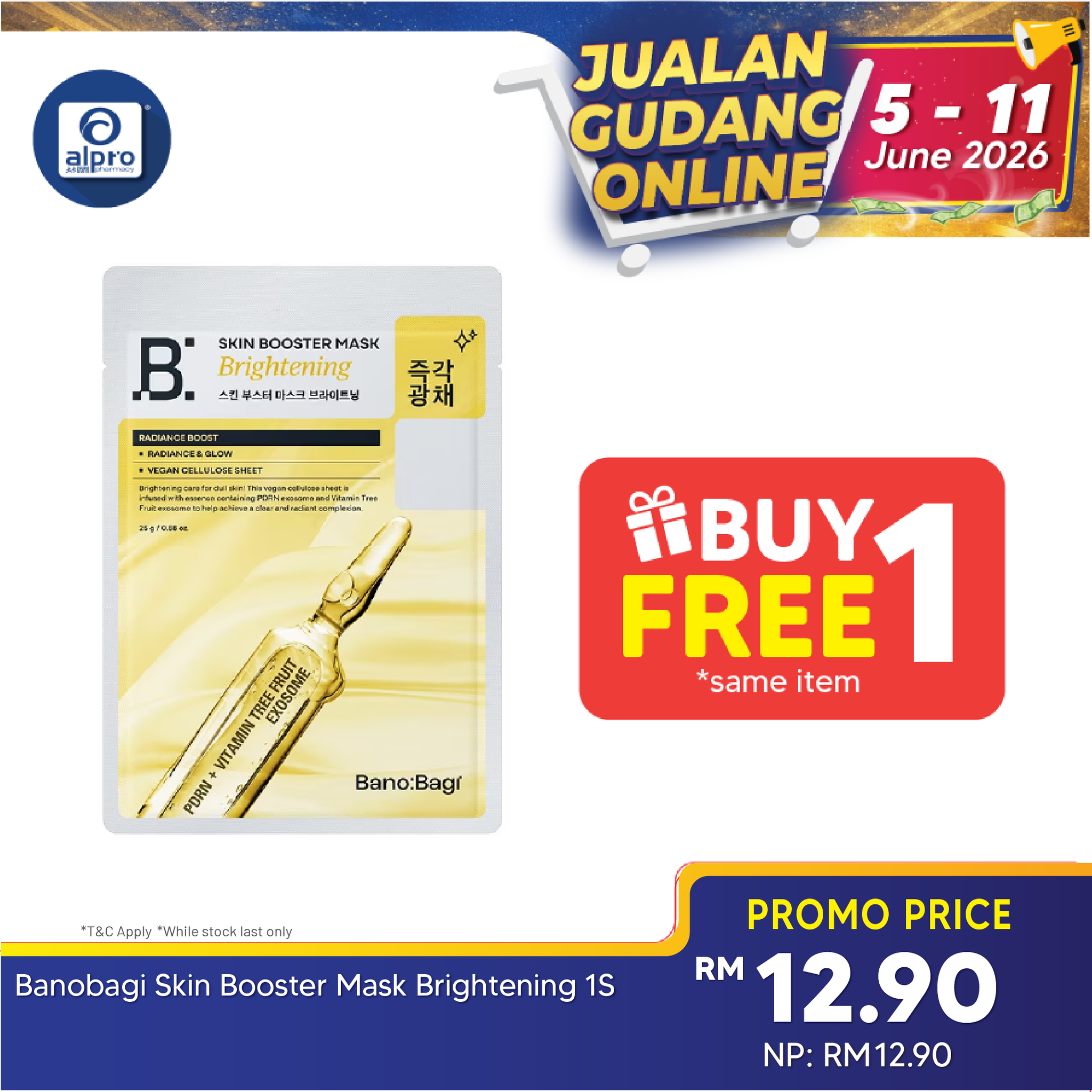 Banobagi Skin Booster Mask Brightening 1s | Brightening Banobagi