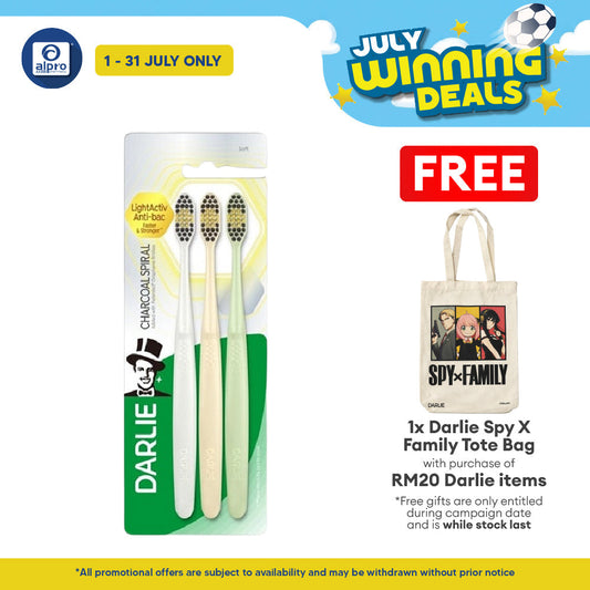 Darlie Charcoal Spiral Graphene 3s Blister Pack | Slim Tip Bristles Darlie