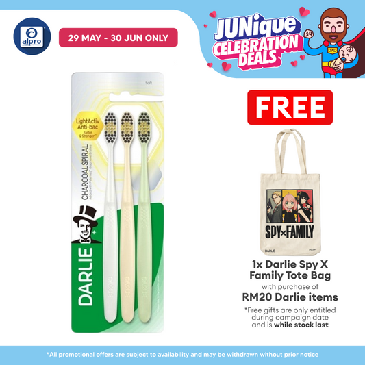 Darlie Charcoal Spiral Graphene 3s Blister Pack | Slim Tip Bristles Darlie