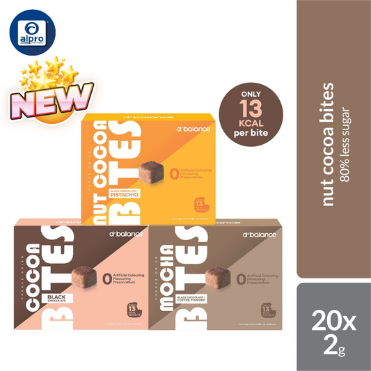 Dr Balance Cocoa Bites 2g 20s (Black Choc+Pistachio/Black Chocolate/Black Choc+Coffee) Dr Balance