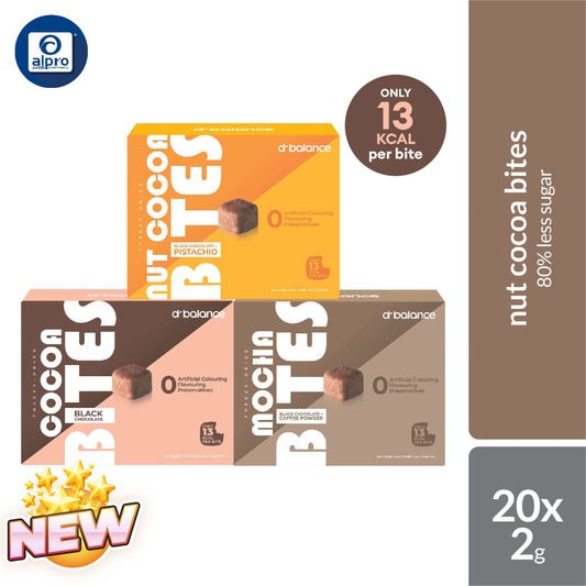 Dr Balance Cocoa Bites 2g 20s (Black Choc+Pistachio/Black Chocolate/Black Choc+Coffee) Dr Balance