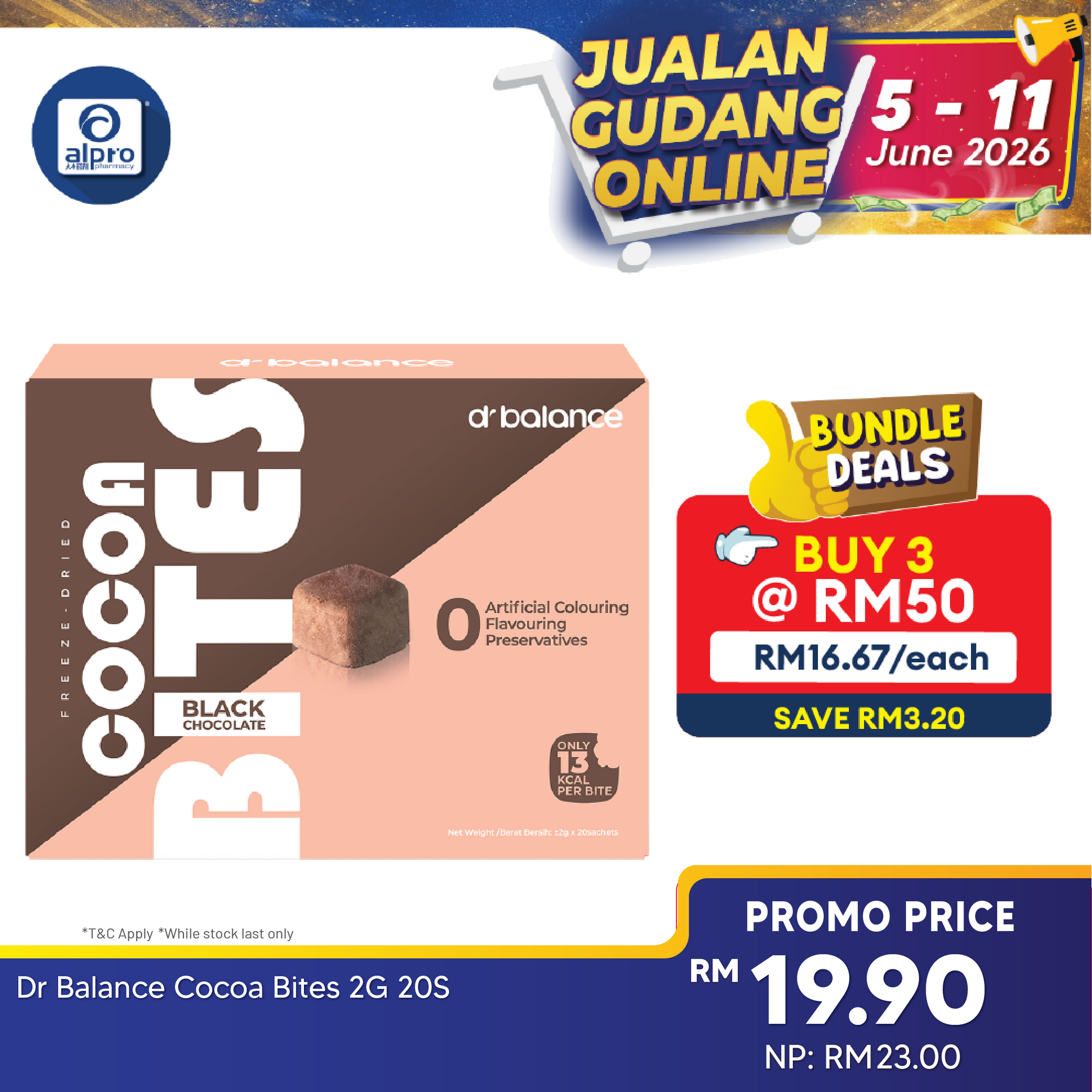 Dr Balance Cocoa Bites 2g 20s (Black Choc+Pistachio/Black Chocolate/Black Choc+Coffee) Dr Balance