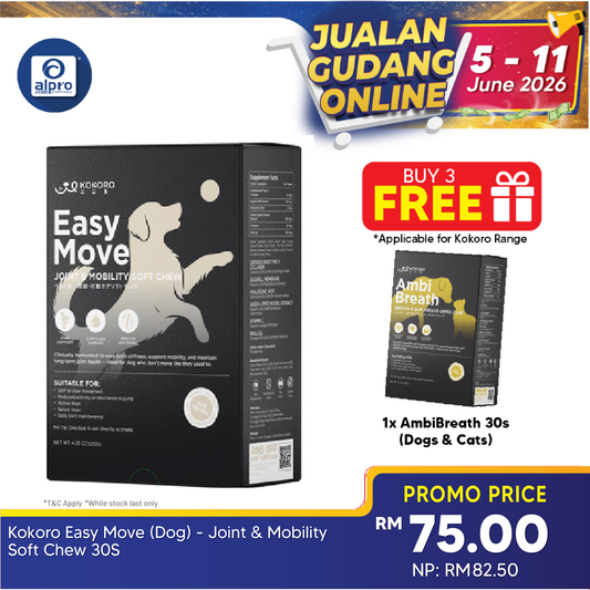 Kokoro Easy Move (Dog) - Joint & Mobility Soft Chew 30s | Lubrication & Nourishment Kokoropet