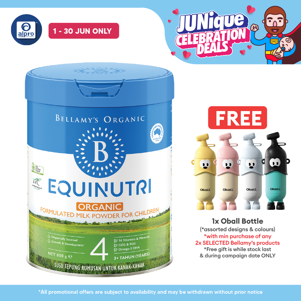 Bellamy's Organic Step 4 Equinutri Junior Milk Drink 800g | Suitable For Children Age 3 Years And Above BELLAMY'S
