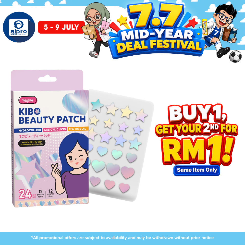 Yugen Kibo Beauty Patch 24s | Star & Heart Acne Patch for Sensitive Skin Yugen