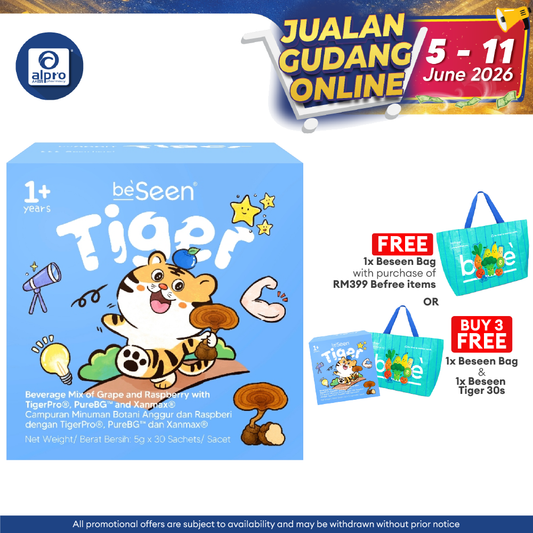 BeSeen Tiger Kids Eye Health Nutrition with Tiger Milk Mushroom 30s | Daily Wellness & Eye Support for Kids Beseen