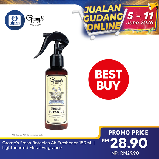 Gramp's Fresh Botanics Air Freshener 150mL | Lighthearted Floral Fragrance Gramp's