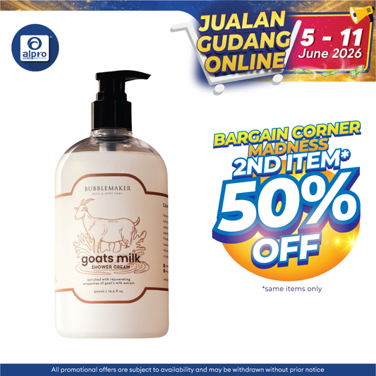Bubblemaker Goats Milk Shower Cream 500ml | Soothes And Calm The Skin Bubblemaker