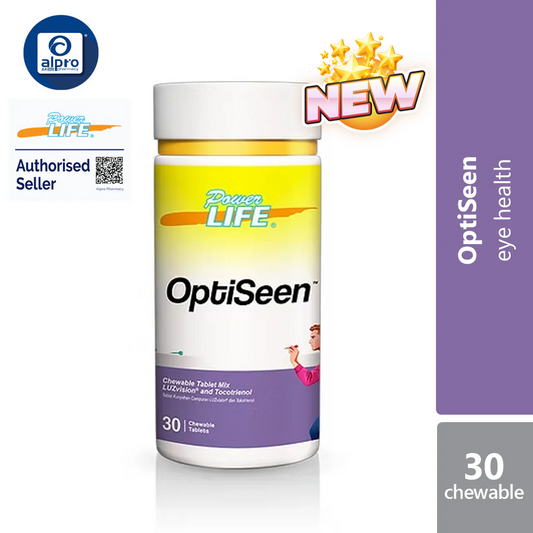 Powerlife Optiseen Chewable Tablet 30s | Eye Supplement for Screen Users Powerlife