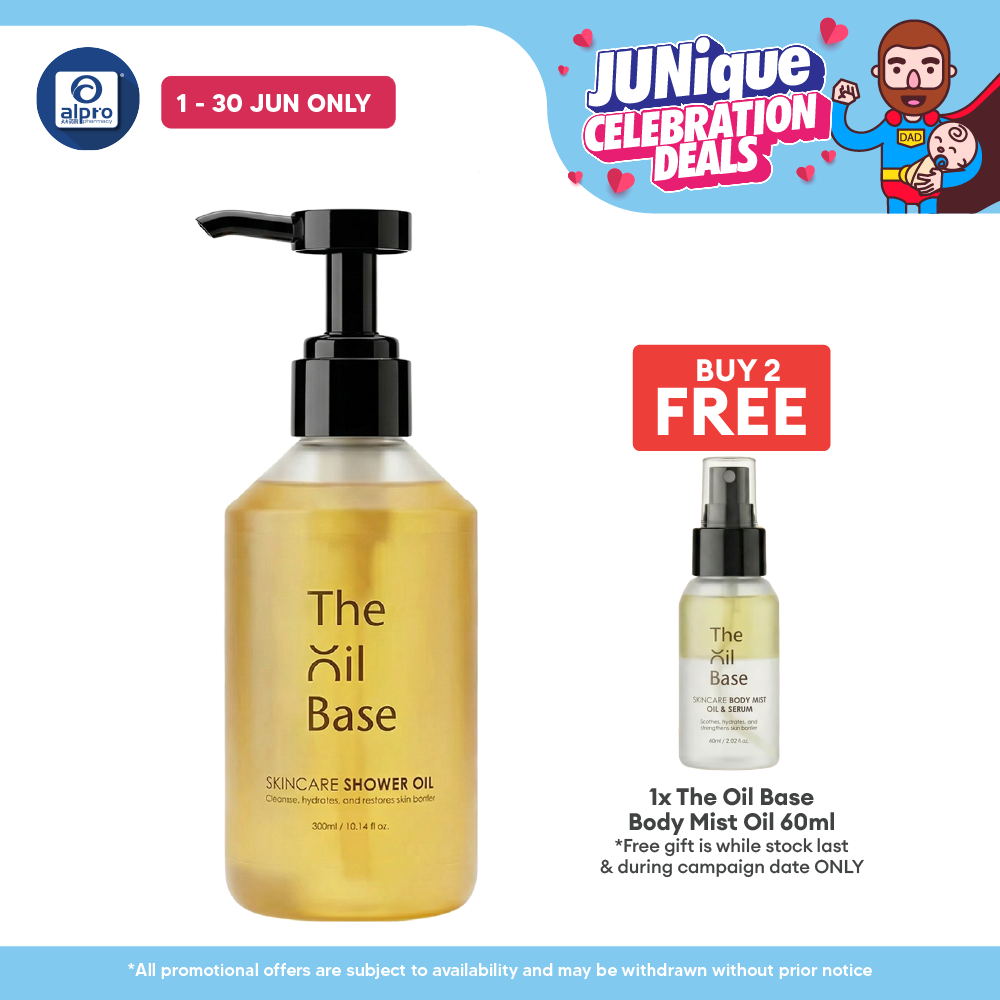 The Oil Base Skincare Shower Oil 300mL | Nourishing Sunflower Seed Oil & Gentle Cleansing The Oil Base