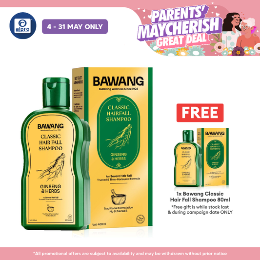 Bawang Classic Hair Fall Shampoo 400mL | Strengthen Hair Roots & Improve Scalp Health Bawang