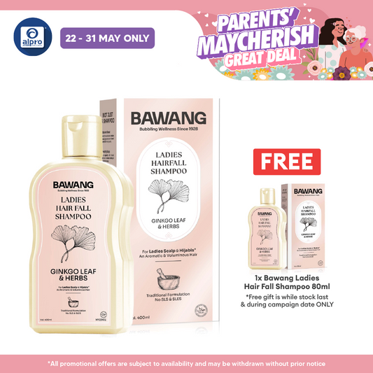 Bawang Ladies Hair Fall Shampoo 400mL | Provides Cooling & Soothing the Scalp Bawang