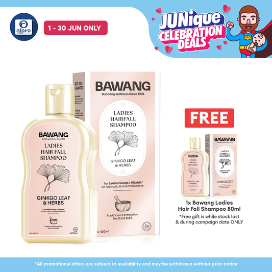 Bawang Ladies Hair Fall Shampoo 400mL | Provides Cooling & Soothing the Scalp Bawang