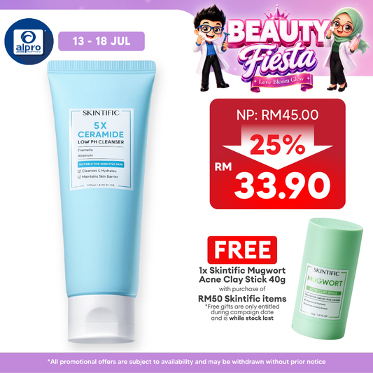 Skintific 5X Ceramide Low pH Cleanser 120mL | Suitable For Sensitive Skin Skintific