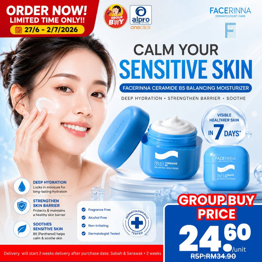 [Group Buy Delivery Starts: 3/8/2026] Facerinna Ceramide B5 Balancing Moisturizer 30g | Deep Hydration & Locks Moisture Group Buy
