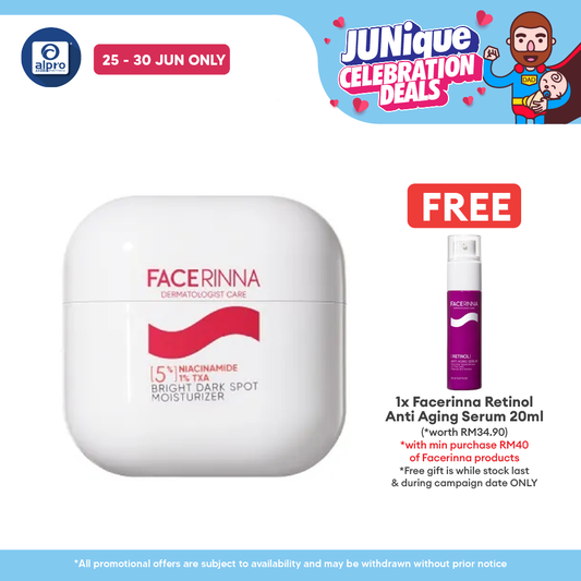 Facerinna 5% Niacinamide 1% TXA Bright Dark Spot Moisturizer 30g | Boosts Radiance & Evens Out Skin Facerinna