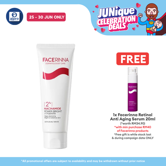 [Group Buy Delivery Starts: 27/7/2026] Facerinna 2% Niacinamide Power Bright Cleanser 120mL Group Buy