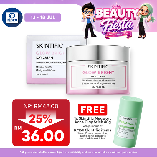 Skintific Glow Bright Day Cream 30g | Instant Bright & All-Day Hydrate Skintific
