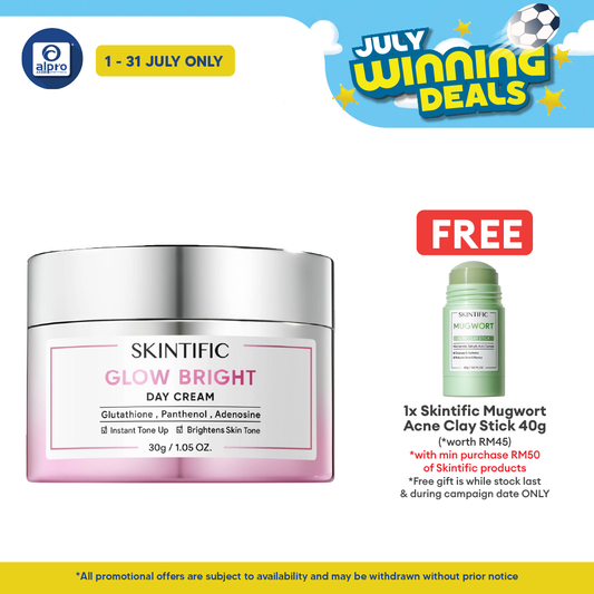 Skintific Glow Bright Day Cream 30g | Instant Bright & All-Day Hydrate Skintific