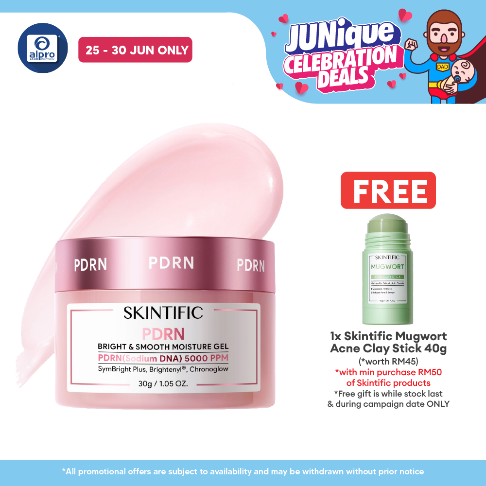 Skintific Rose PDRN Bright & Smooth Moisturiser 30g | Instant Hydration & Plump Skin Skintific