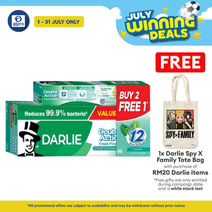 (WS) Darlie Double Action Fresh Protect 180g 2s Free 80g | Toothpaste Darlie