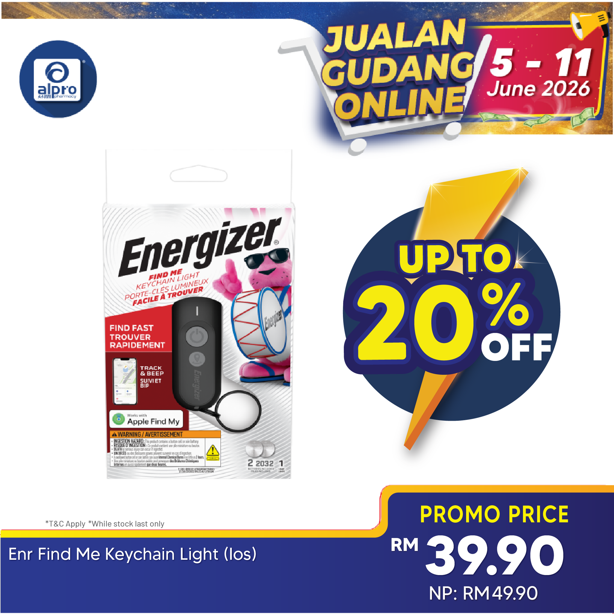 Energizer Find Me Keychain Light 1s | For Ios Only Energizer