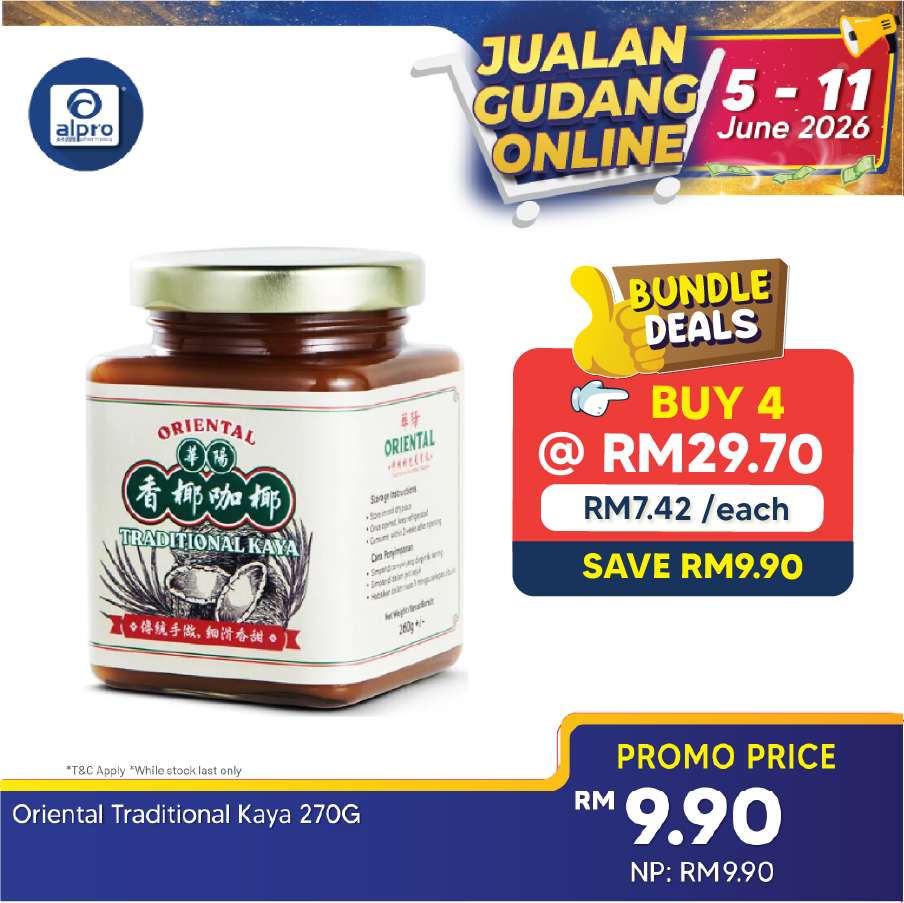 Oriental Traditional Kaya 270g | Rich Coconut Flavor Oriental Coffee