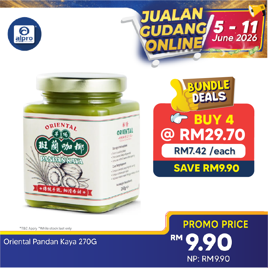Oriental Pandan Kaya 270g |  Natural Pandan & Rich Coconut Milk Oriental Coffee
