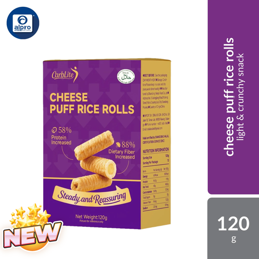 CarbLite Rice Rolls & Protein Wafer Biscuit 120g (Cheese Puff/ Soymilk) CarbLite