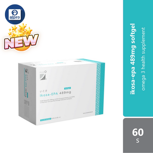 Puro Ikosa-Epa 489mg Softgel 60s | Omega 3 Health Supplement Puro
