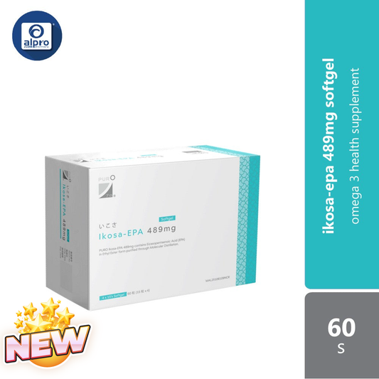 Puro Ikosa-Epa 489mg Softgel 60s | Omega 3 Health Supplement Puro