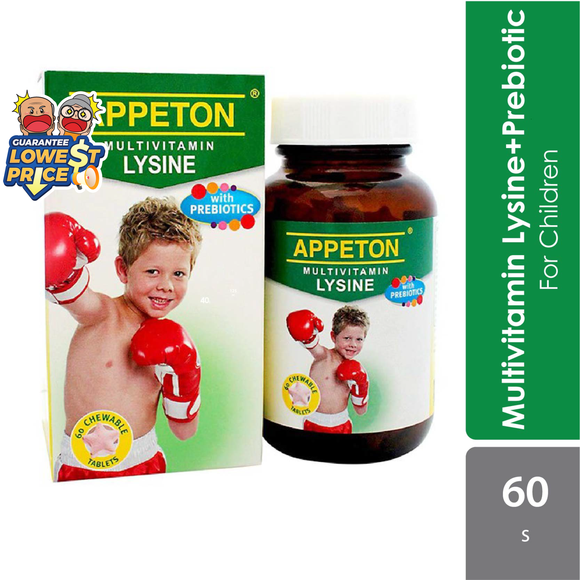 Appeton Multivitamins Lysine & Prebiotic 60s | Digestive Care Appeton