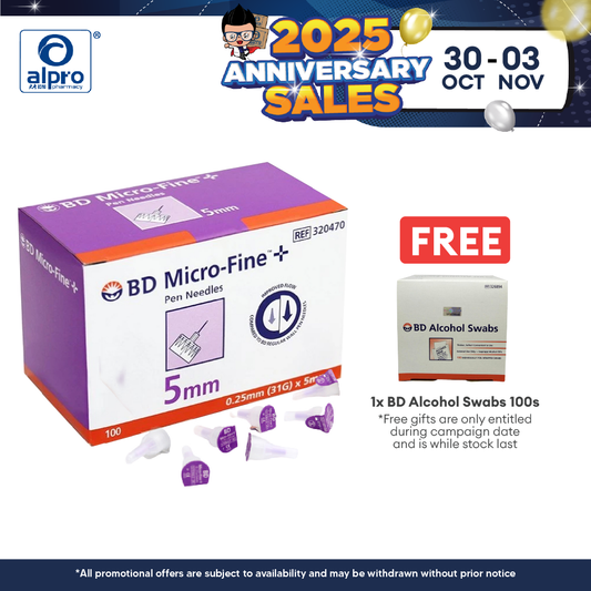 BD Micro-fine Pen Needles 31g 0.25x5mm 100s Alpro Pharmacy