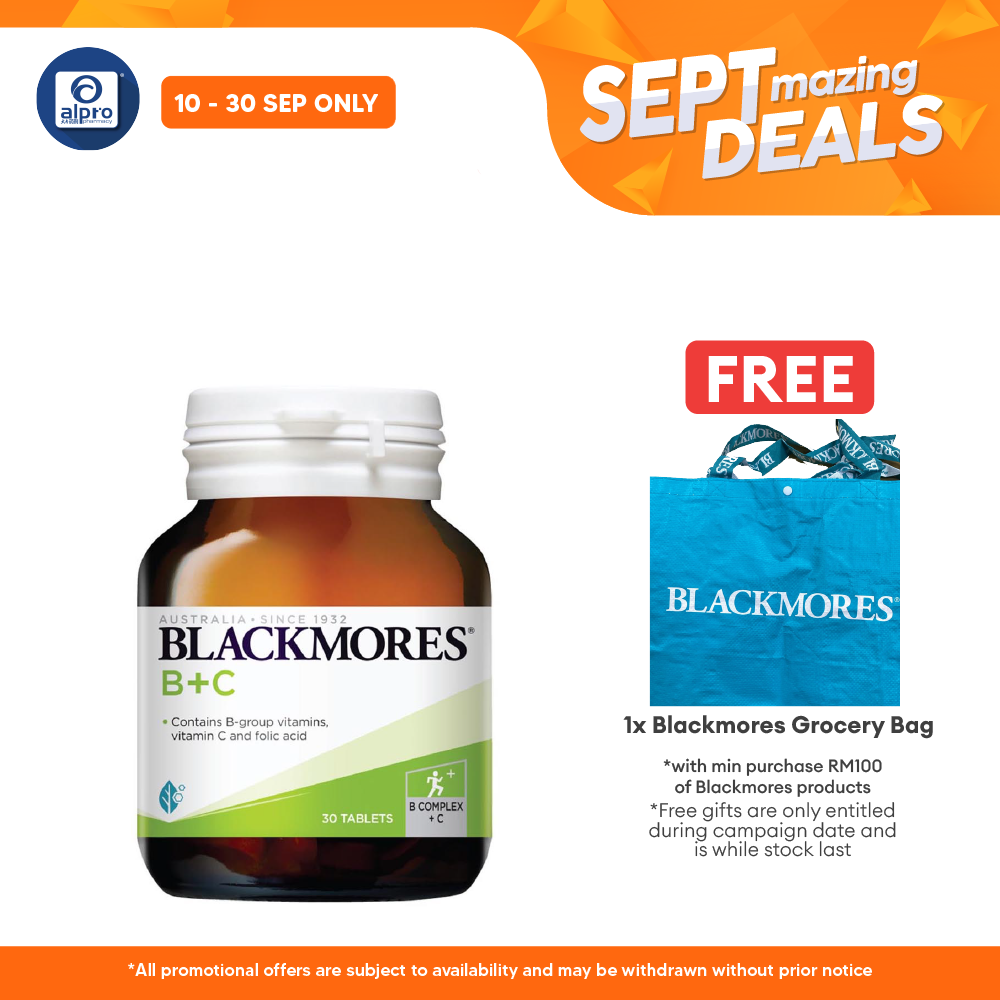 Blackmores Vitamin B+C 30s | Wellbeing Blackmores