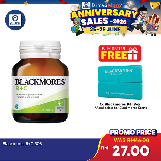 Blackmores Vitamin B+C 30s | Wellbeing Blackmores