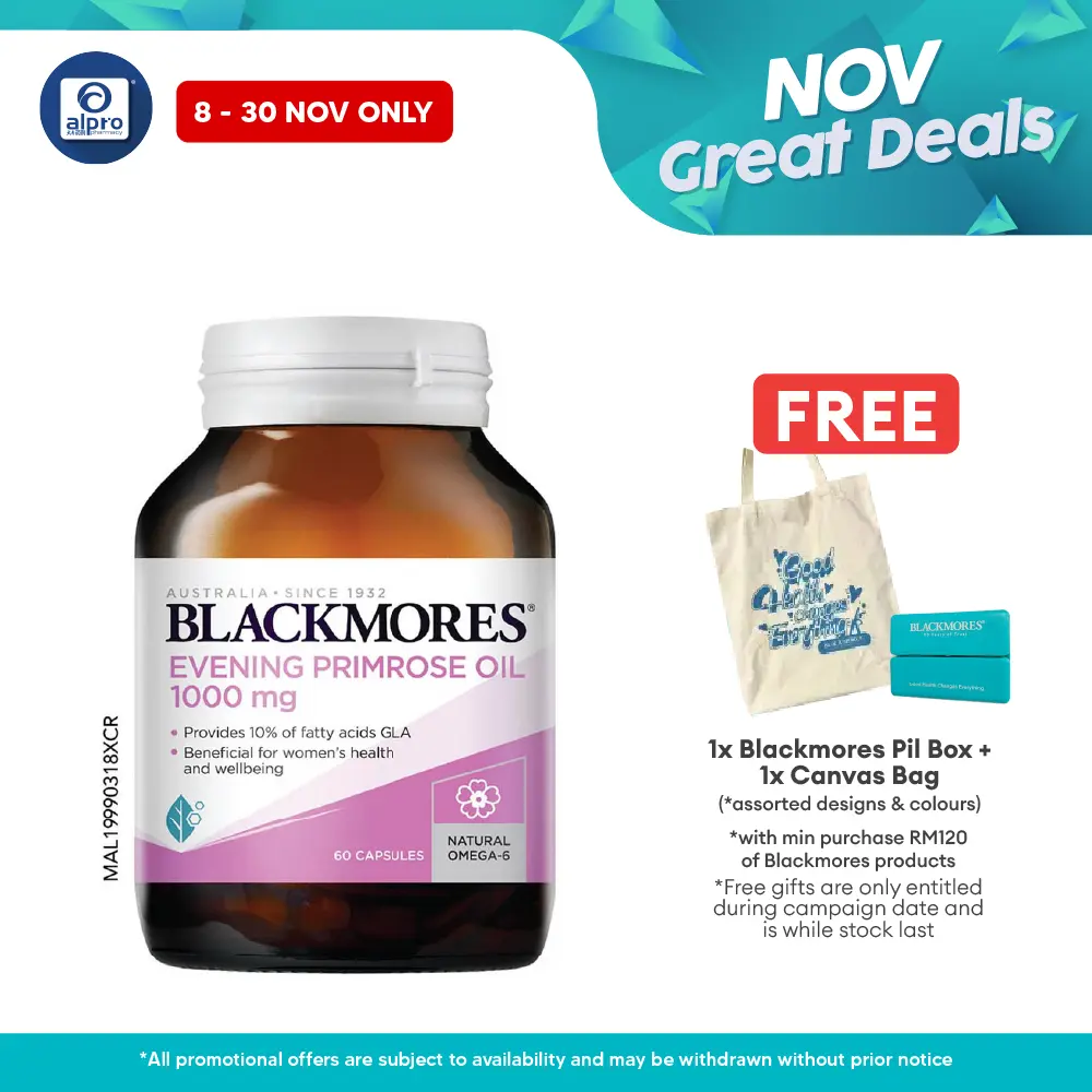 Blackmores Evening Prime Rose 1000mg 60s | Women's Health Blackmores